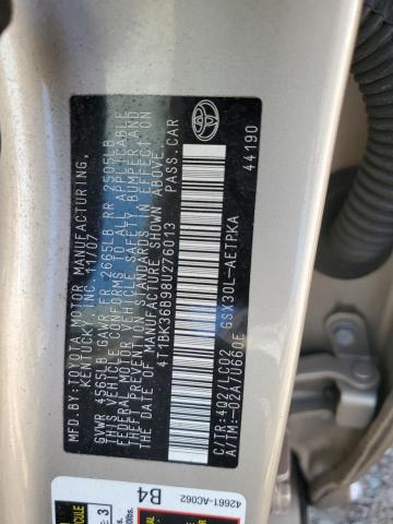 2008 Toyota Avalon Xl VIN: 4T1BK36B98U276013 Lot: 61114974