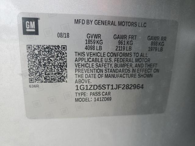 2018 CHEVROLET MALIBU LT - 1G1ZD5ST1JF282964