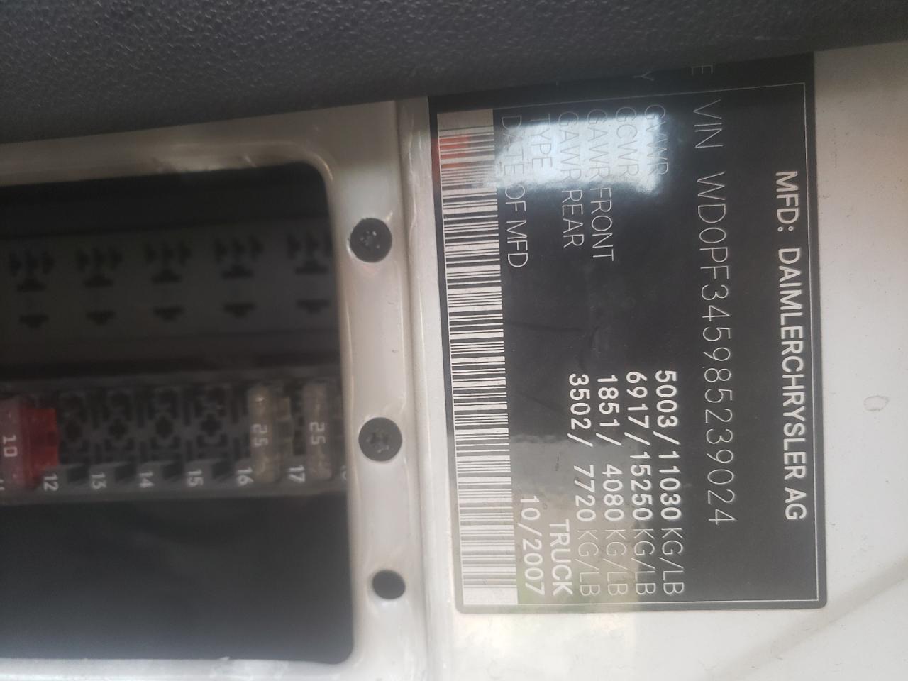 WD0PF345985239024 2008 Dodge Sprinter 3500