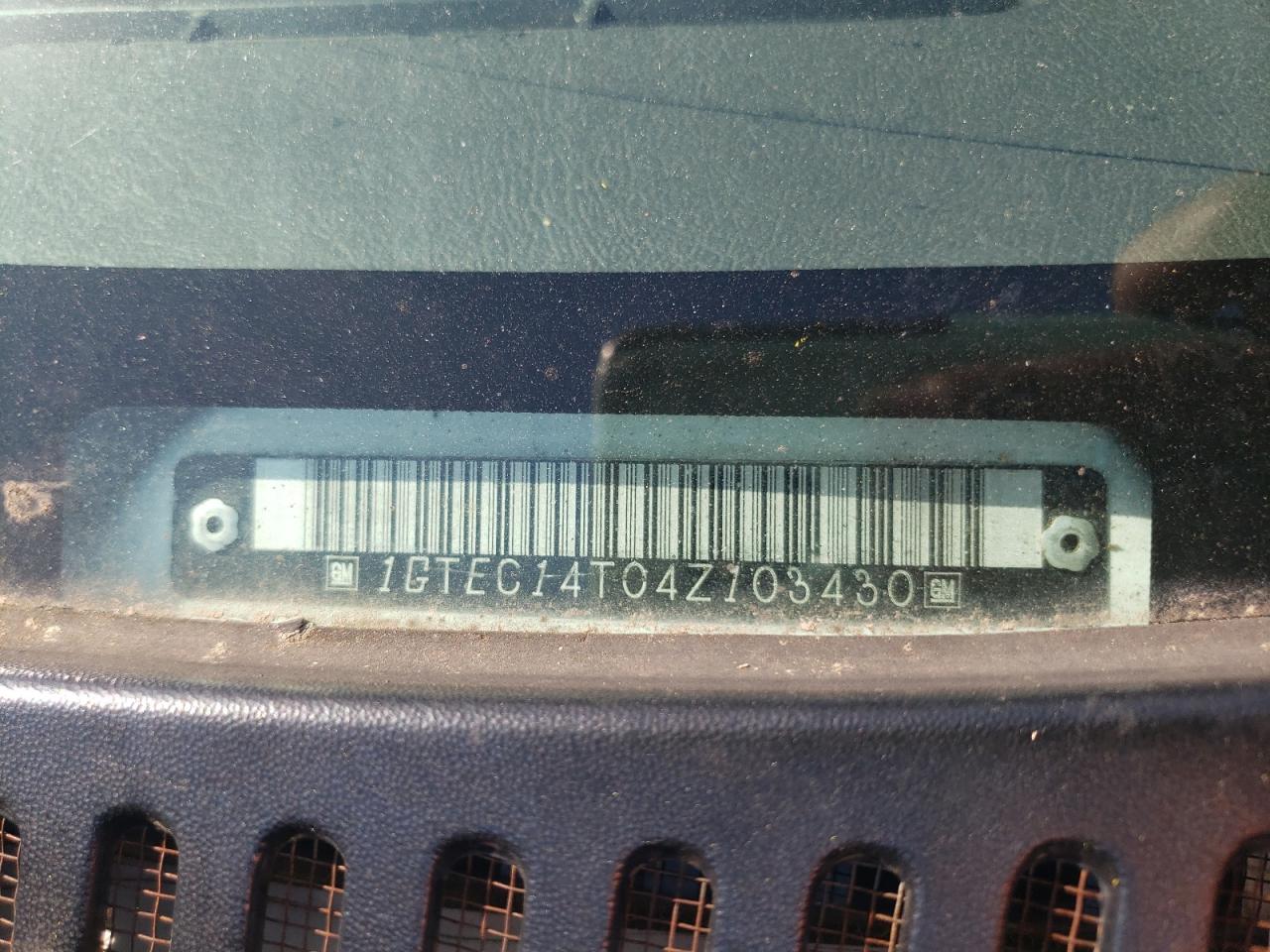 1GTEC14T04Z103430 2004 GMC New Sierra C1500