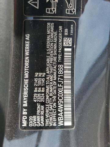 VIN WBA4W9C0XLFJ71868 2020 BMW 4 Series, 440XI no.12