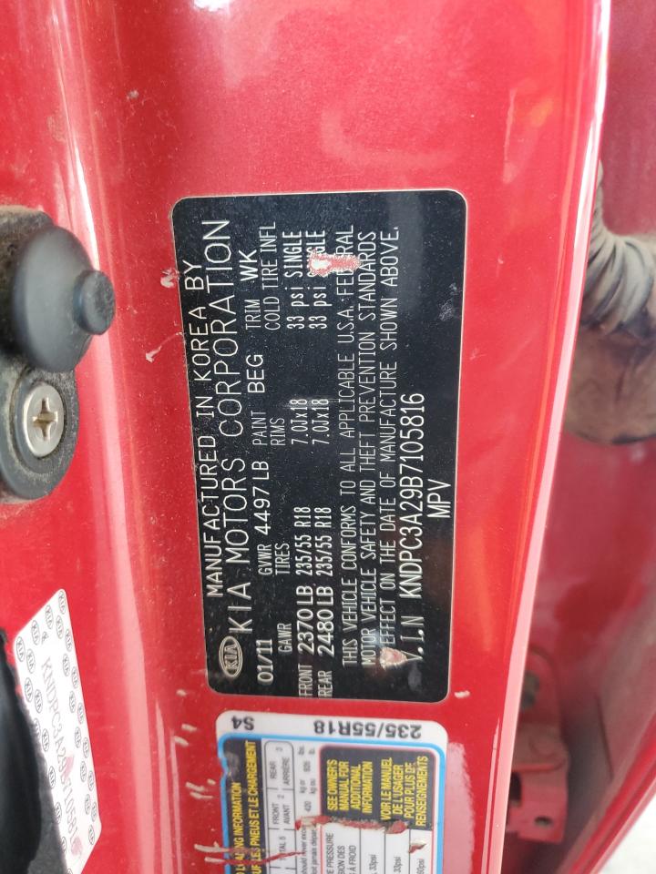 KNDPC3A29B7105816 2011 Kia Sportage Ex