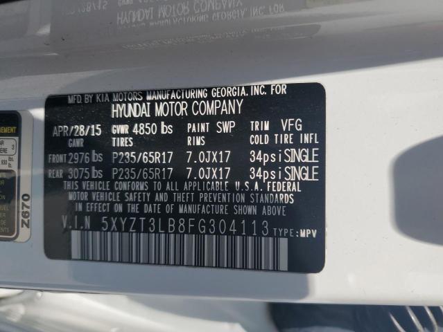 5XYZT3LB8FG304113 2015 HYUNDAI SANTA FE - Image 14