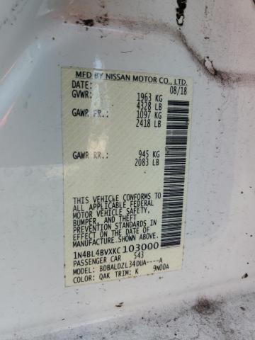 2019 NISSAN ALTIMA S - 1N4BL4BVXKC103000