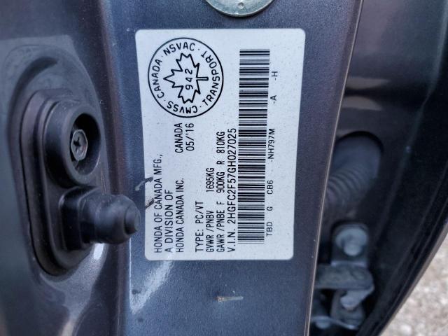 2016 HONDA CIVIC LX - 2HGFC2F57GH027025