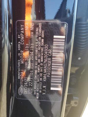 2022 Hyundai Elantra Sel VIN: KMHLM4AG7NU304930 Lot: 61660274