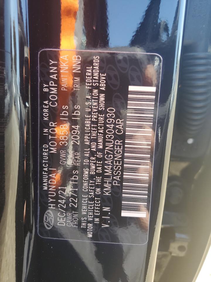 KMHLM4AG7NU304930 2022 Hyundai Elantra Sel