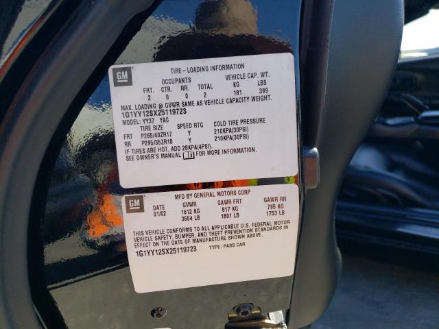 2002 Chevrolet Corvette Z06 VIN: 1G1YY12SX25119723 Lot: 61275084