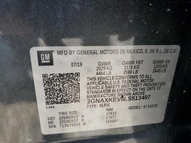 2020 CHEVROLET EQUINOX LT - 3GNAXKEV6LS513497