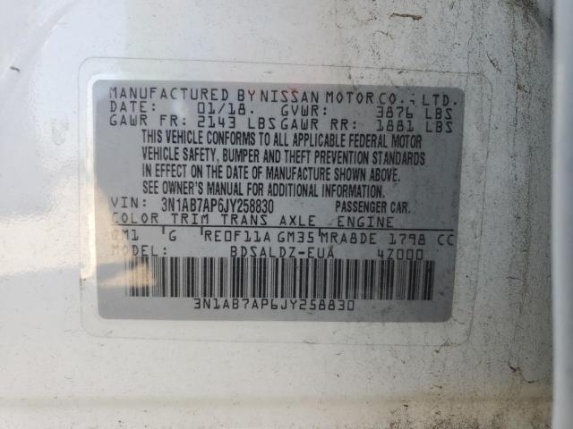 2018 NISSAN SENTRA S - 3N1AB7AP6JY258830