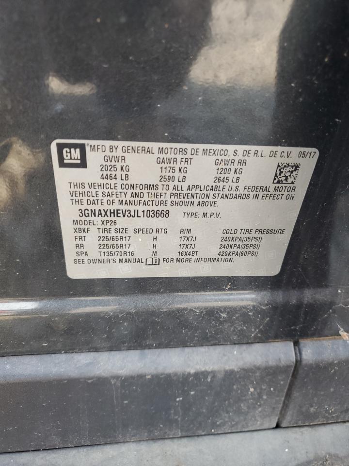 3GNAXHEV3JL103668 2018 Chevrolet Equinox Ls