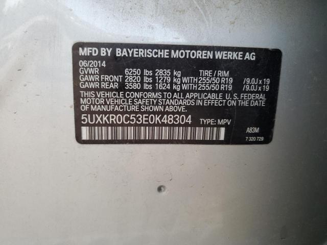 VIN 5UXKR0C53E0K48304 2014 BMW X5, Xdrive35I no.13