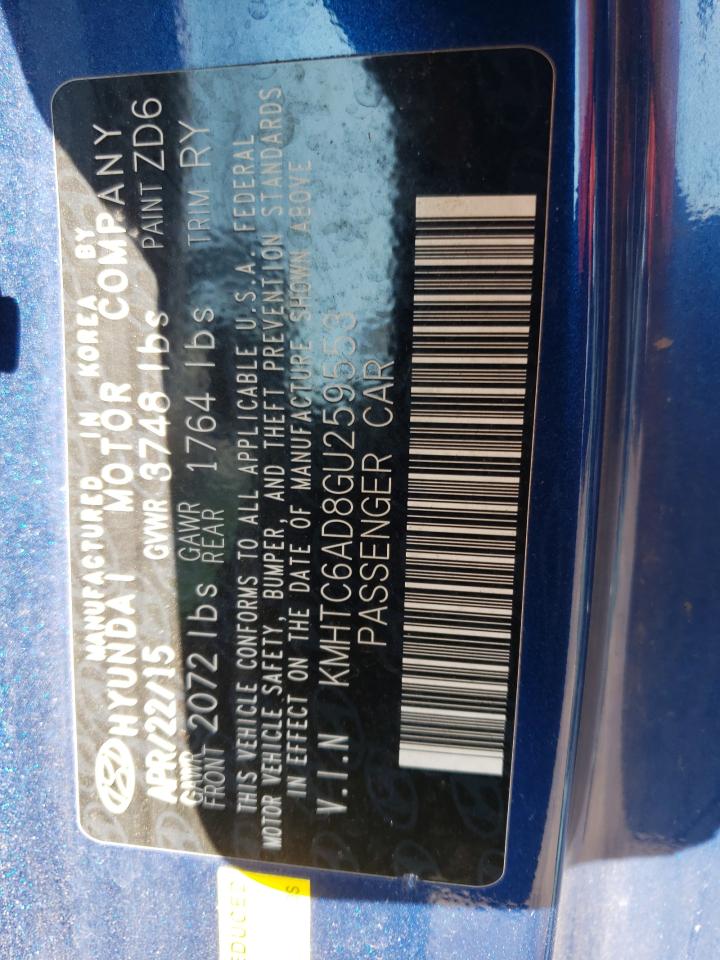 KMHTC6AD8GU259553 2016 Hyundai Veloster