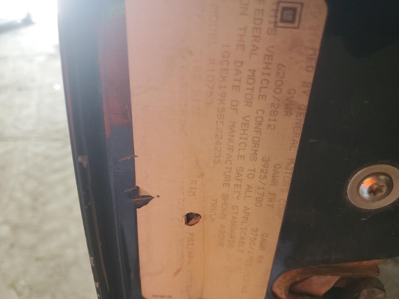 1GCEK19K5SE224235 1995 Chevrolet Gmt-400 K1500