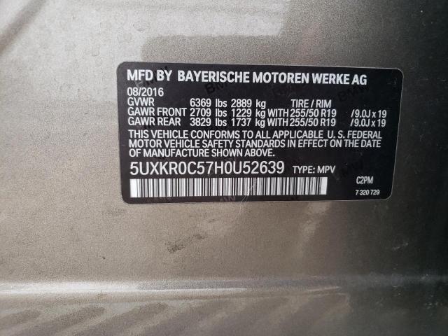 VIN 5UXKR0C57H0U52639 2017 BMW X5, Xdrive35I no.13