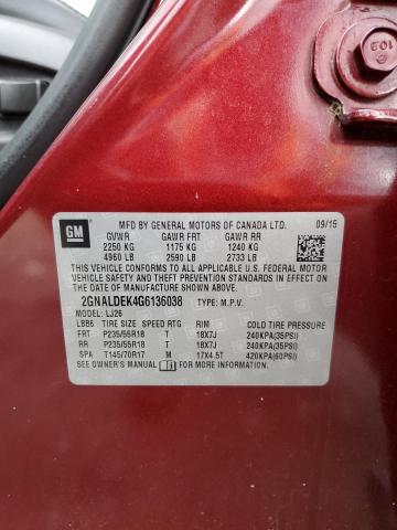 2GNALDEK4G6136038 2016 CHEVROLET EQUINOX - Image 12