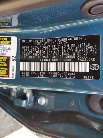 VIN 4T1DAACK0SU002680 2025 TOYOTA CAMRY no.12