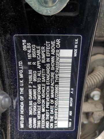 2018 HONDA CIVIC EX - SHHFK7H55JU239963