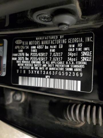 5XYKT3A63FG592369 2015 KIA SORENTO - Image 13