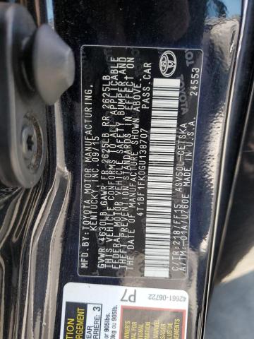 VIN 4T1BF1FK0GU138707 2016 Toyota Camry, LE no.12