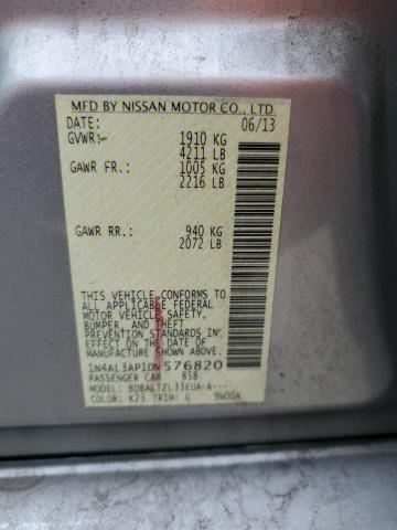 2013 Nissan Altima 2.5 VIN: 1N4AL3AP1DN576820 Lot: 60960374