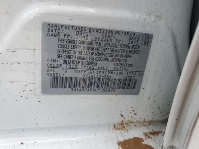 2017 Nissan Sentra S VIN: 3N1AB7AP1HY300833 Lot: 62348964