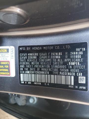 2019 HONDA CLARITY JHMZC5F12KC006376