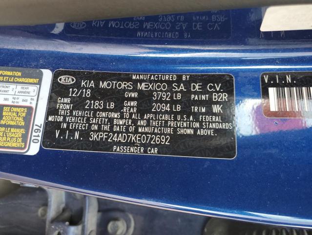 2019 KIA FORTE FE - 3KPF24AD7KE072692