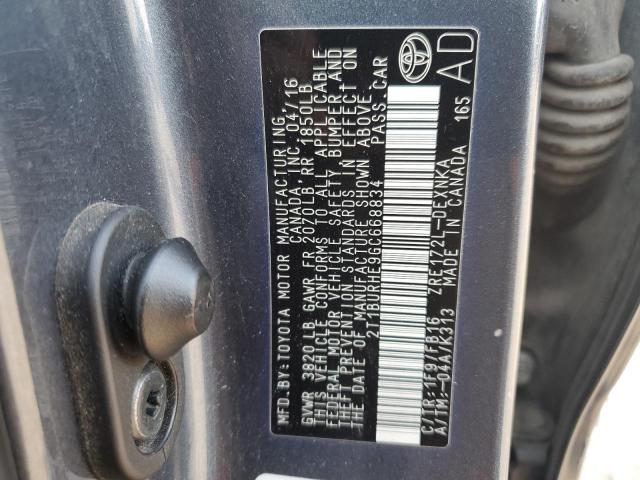 2016 TOYOTA COROLLA L - 2T1BURHE9GC668834