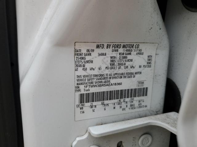 2010 Ford F350 Super Duty VIN: 1FTWW3BR5AEA18360 Lot: 59670634