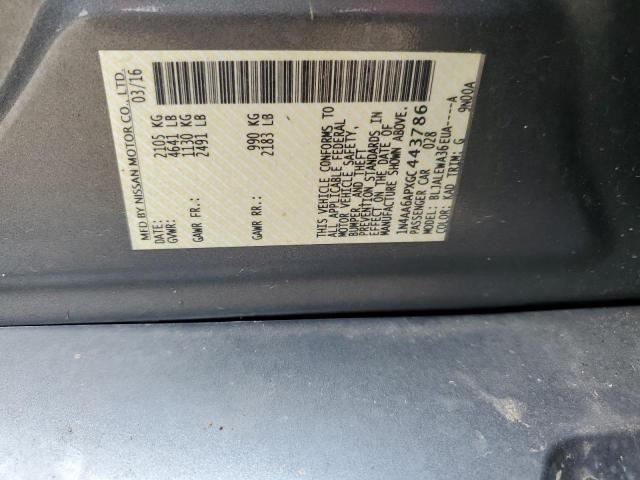 2016 NISSAN MAXIMA 3.5 - 1N4AA6APXGC443786