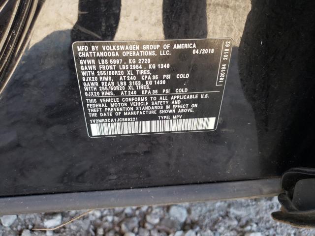 2018 VOLKSWAGEN ATLAS SEL - 1V2MR2CA1JC569221