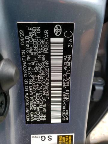 2022 TOYOTA COROLLA LE - JTDEPMAE0NJ225149