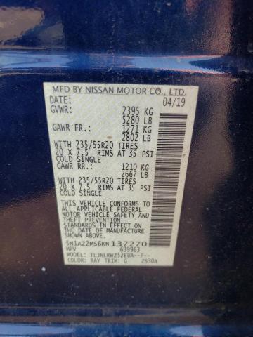2019 NISSAN MURANO S - 5N1AZ2MS6KN137270