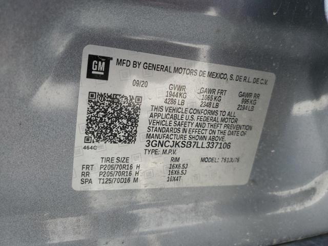 2020 CHEVROLET TRAX LS - 3GNCJKSB7LL337106