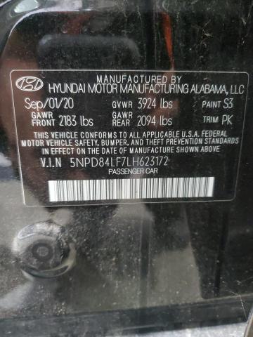 VIN 5NPD84LF7LH623172 2020 Hyundai Elantra, Sel no.12