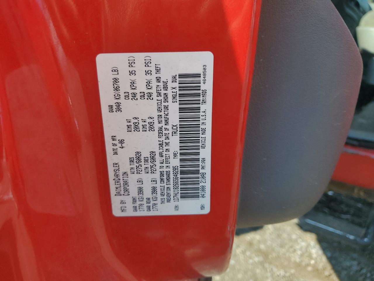 1D7HU18266S648285 2006 Dodge Ram 1500 St