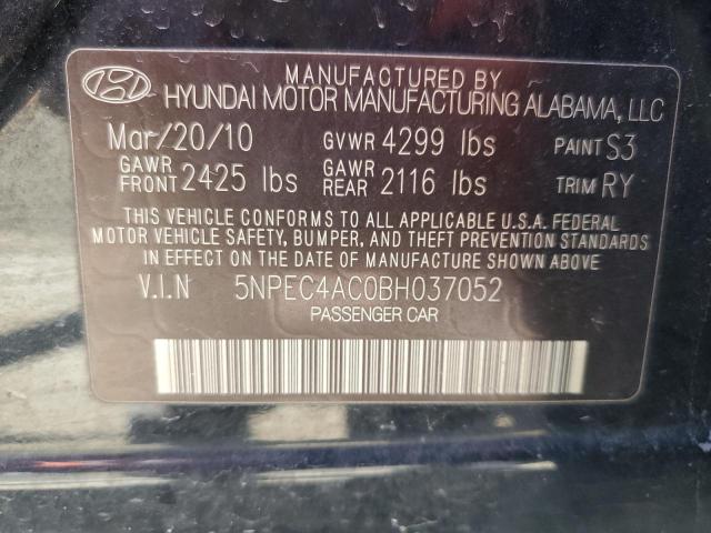 2011 Hyundai Sonata Se VIN: 5NPEC4AC0BH037052 Lot: 60969074