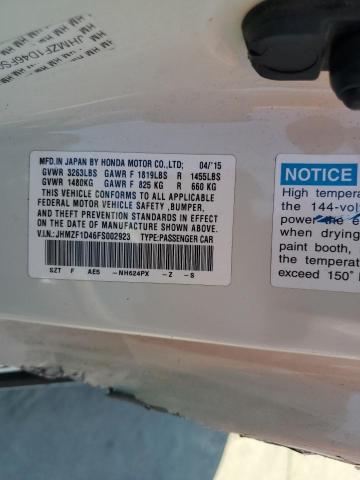 2015 HONDA CR-Z JHMZF1D46FS002923