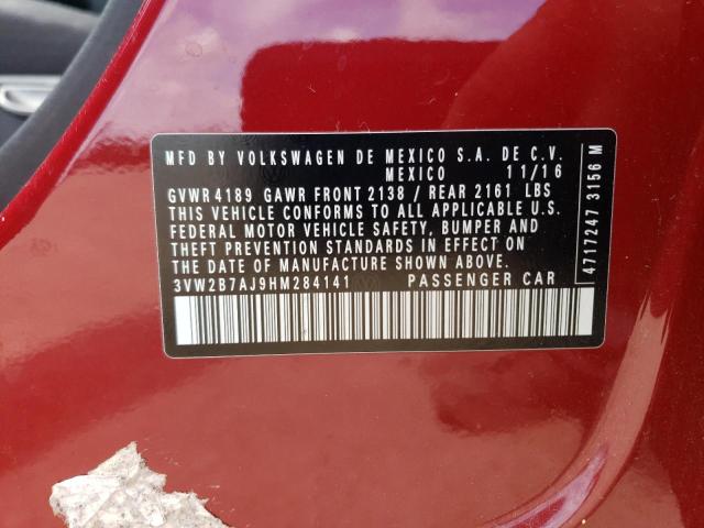 2017 VOLKSWAGEN JETTA S - 3VW2B7AJ9HM284141
