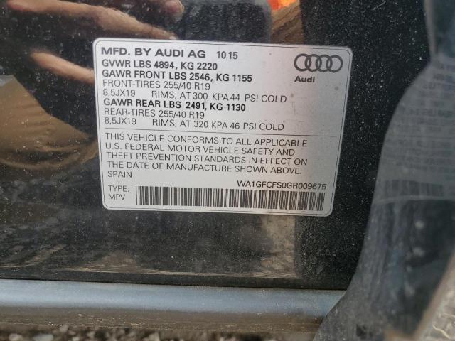 2016 AUDI Q3 PRESTIG WA1GFCFS0GR009675