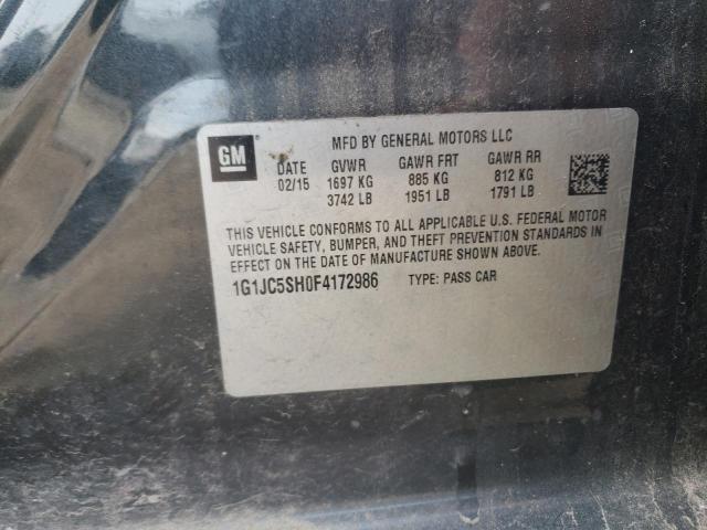 2015 CHEVROLET SONIC LT - 1G1JC5SH0F4172986