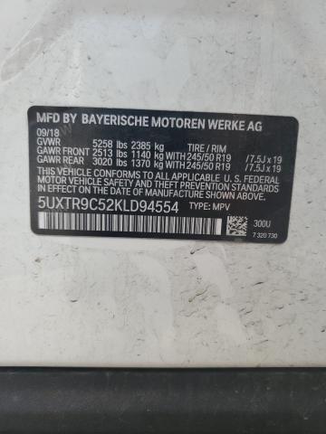 VIN 5UXTR9C52KLD94554 2019 BMW X3, Xdrive30I no.13