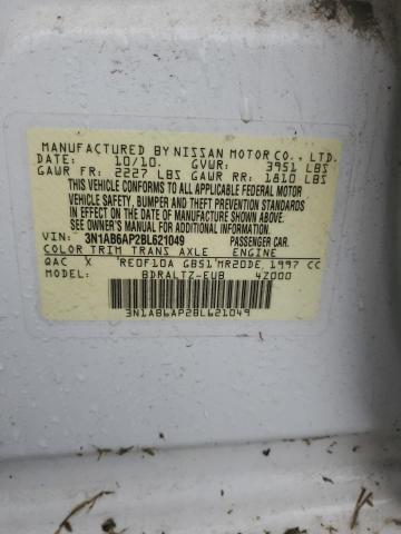 2011 Nissan Sentra 2.0 VIN: 3N1AB6AP2BL621049 Lot: 61555964