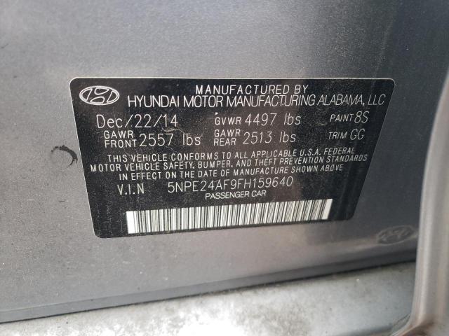2015 Hyundai Sonata Se VIN: 5NPE24AF9FH159640 Lot: 62528994