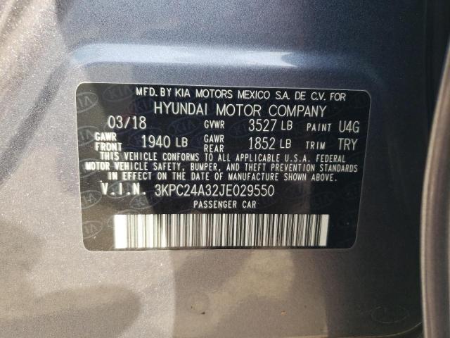 VIN 3KPC24A32JE029550 2018 Hyundai Accent, SE no.13