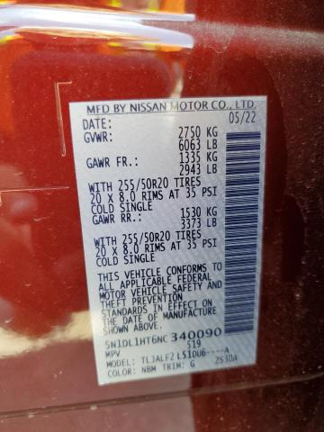 2022 INFINITI QX60 AUTOGRAPH 5N1DL1HT6NC340090