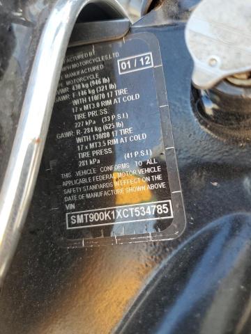 2012 TRIUMPH MOTORCYCLE BONNEVILLE - SMT900K1XCT534785