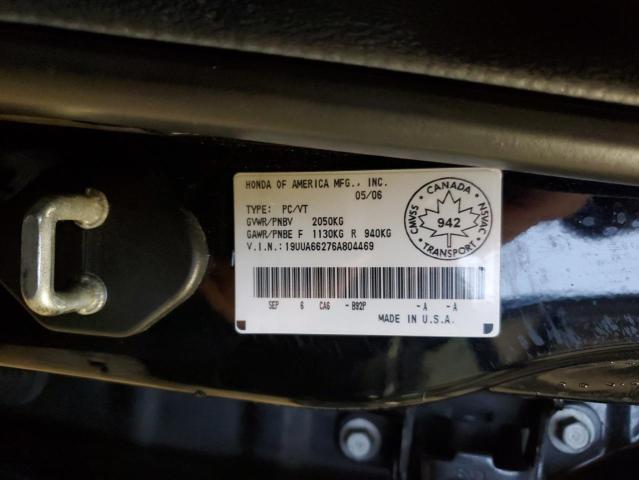 2006 ACURA 3.2TL 19UUA66276A804469  61987314