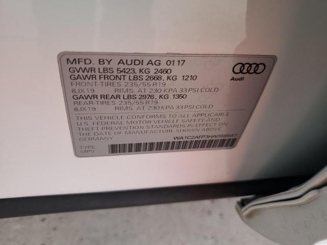 VIN WA1C2AFP3HA098541 2017 Audi Q5, Premium no.12